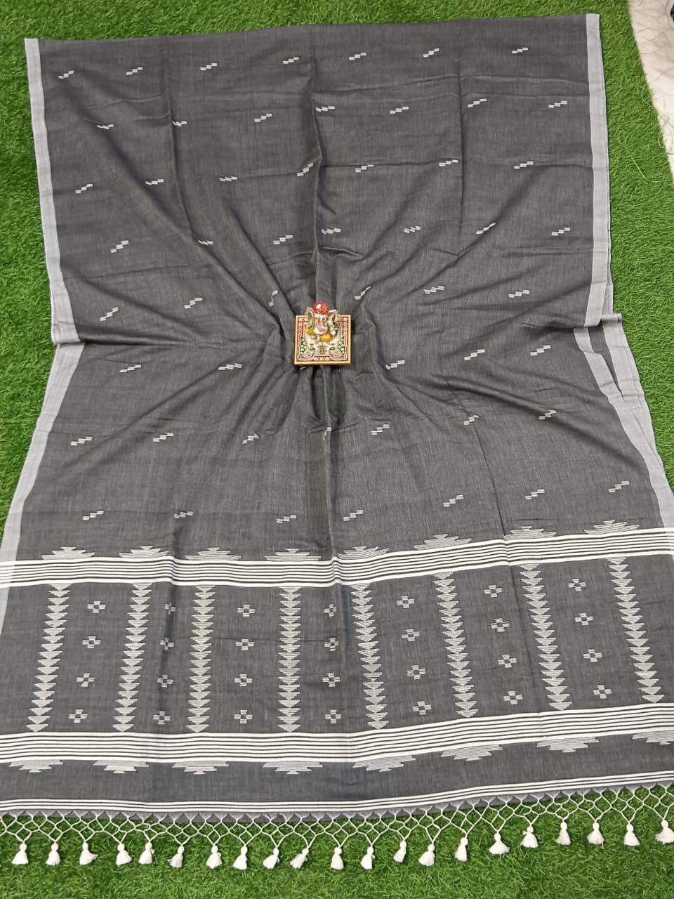 pure cotton jamdani saree with running blouse piece | premium handwoven quality pure cotton jamdani saree with running blouse piece | premium handwoven quality